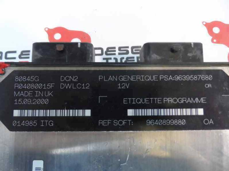 CENTRALITA MOTOR UCE PEUGEOT 206 BERLINA 2000 1.9 D (69 CV)