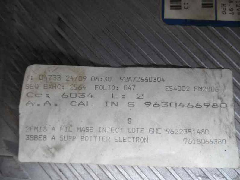 CENTRALITA MOTOR UCE PEUGEOT 406 BERLINA 1997 2.1 TURBODIESEL (109 CV)