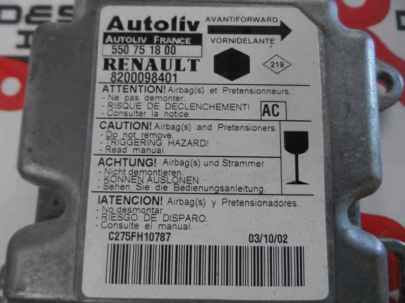 CENTRALITA AIRBAG RENAULT KANGOO 2003 1.9 D (64 CV)