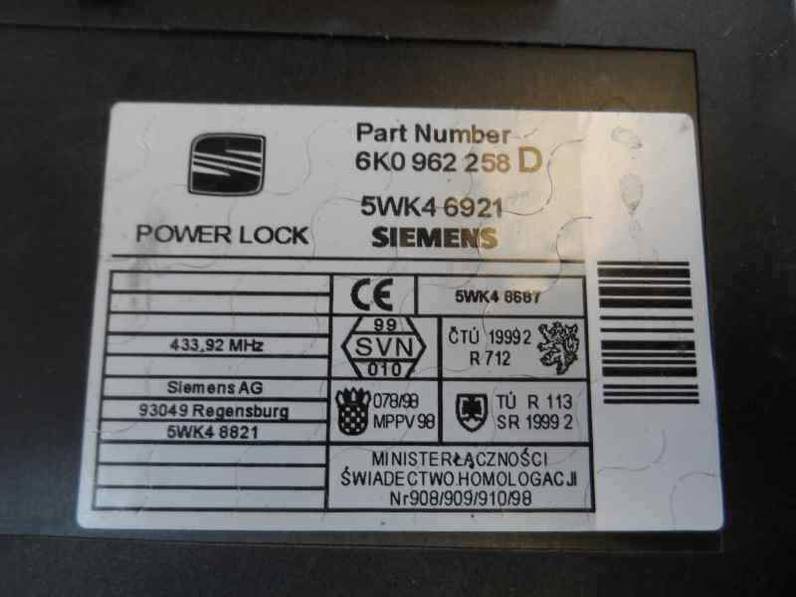 MODULO CONFORT SEAT CORDOBA BERLINA 1999