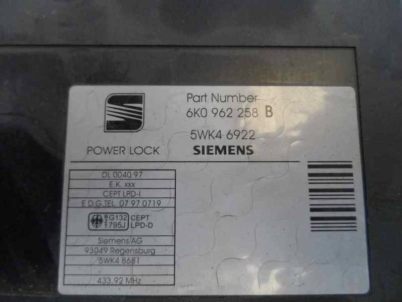 MODULO CONFORT SEAT CORDOBA BERLINA 1999