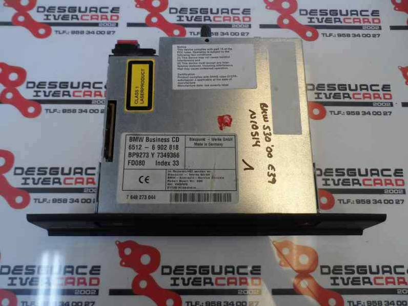 SISTEMA AUDIO RADIO CD BMW SERIE 5 BERLINA 2000 3.0 24V TURBODIESEL (184 CV)