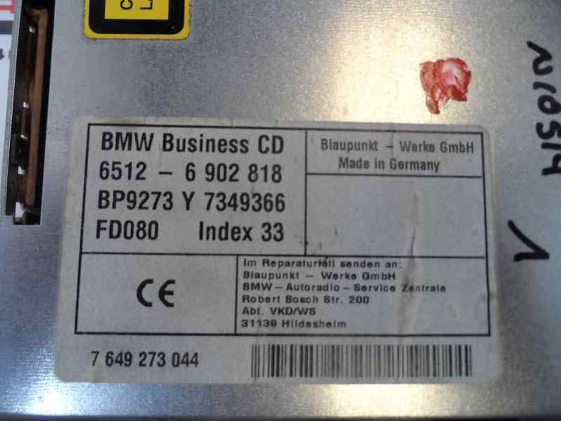 SISTEMA AUDIO RADIO CD BMW SERIE 5 BERLINA 2000 3.0 24V TURBODIESEL (184 CV)