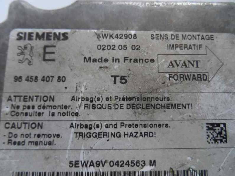 CENTRALITA AIRBAG PEUGEOT 307 2002 2.0 HDI (90 CV)