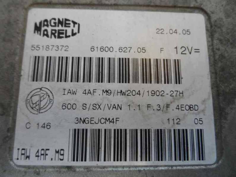 CENTRALITA MOTOR UCE FIAT SEICENTO 2005 1.1 (54 CV)