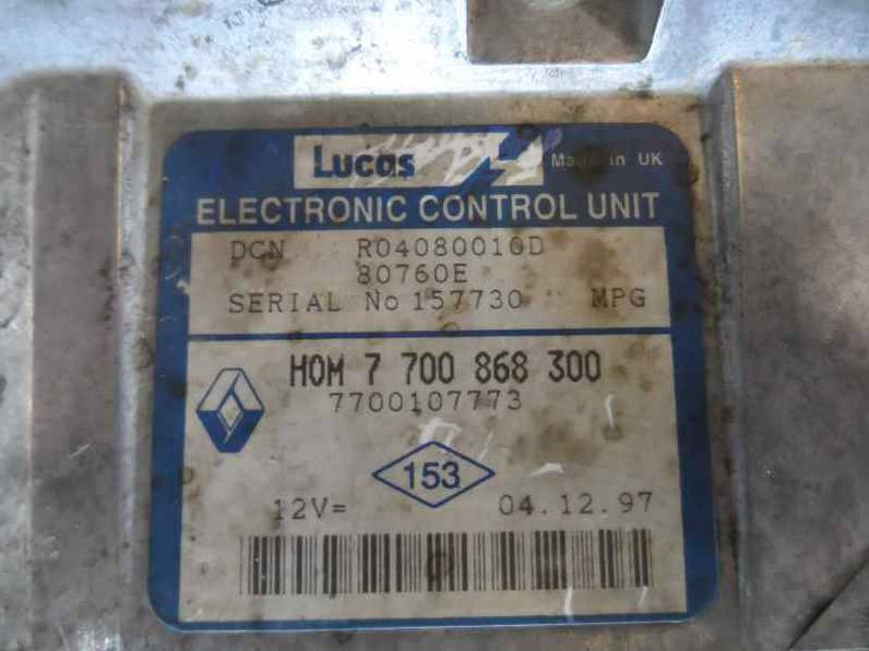 CENTRALITA MOTOR UCE RENAULT KANGOO 1998 1.9 D (54 CV)