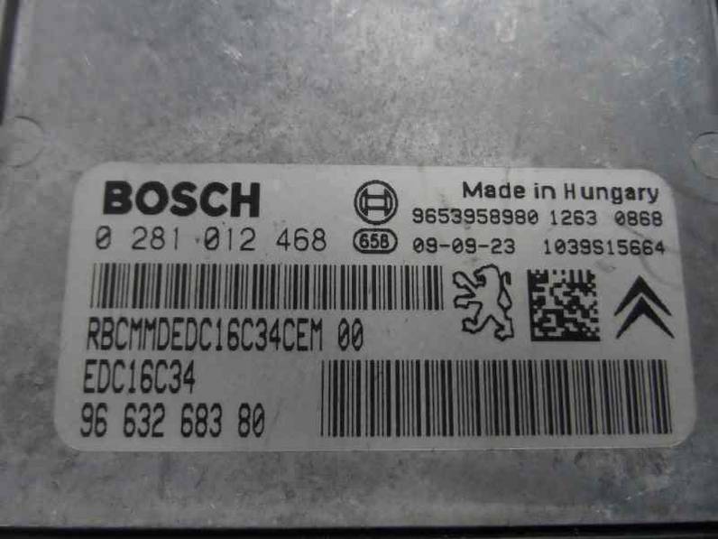 CENTRALITA MOTOR UCE CITROEN XSARA PICASSO 2009 1.6 16V HDI (90 CV)