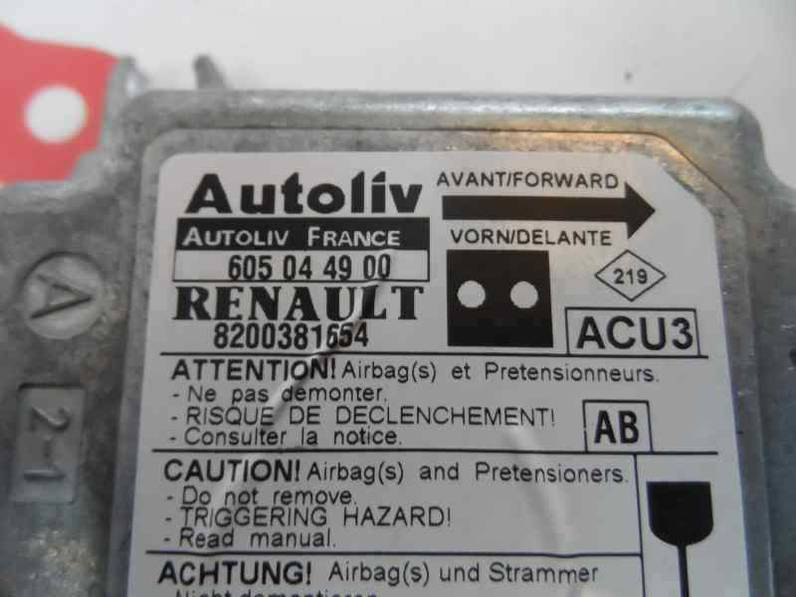 CENTRALITA AIRBAG RENAULT KANGOO 2005 1.5 DCI D (82 CV)