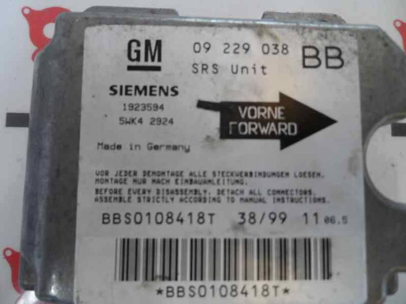 CENTRALITA AIRBAG OPEL CORSA B 1996 1.7 D (60 CV)