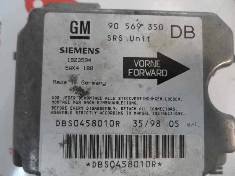 CENTRALITA AIRBAG OPEL VECTRA B BERLINA 1998 2.0 DTI (101 CV)