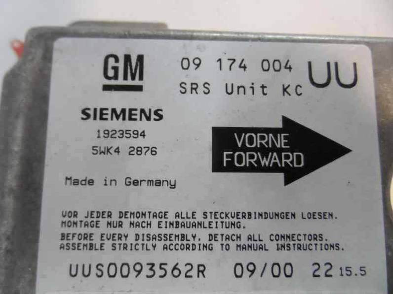 CENTRALITA AIRBAG OPEL ASTRA G CARAVAN 2000 1.7 16V DTI (75 CV)