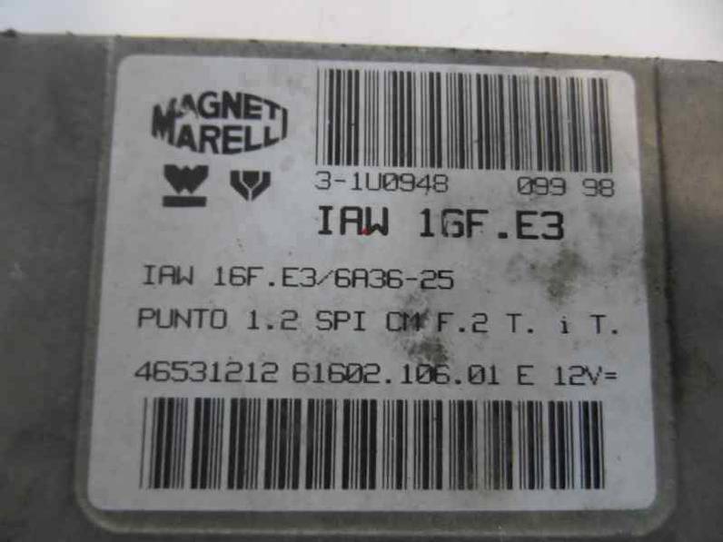 CENTRALITA MOTOR UCE FIAT PUNTO BERL 1993 1.4 (131 CV)