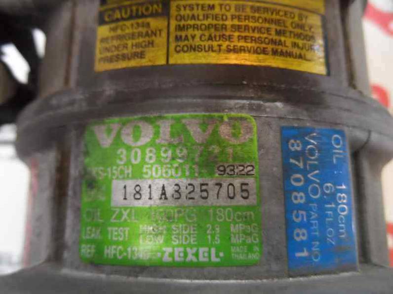 COMPRESOR AIRE ACONDICIONADO VOLVO S40 BERLINA 1995 1.6 (109 CV)