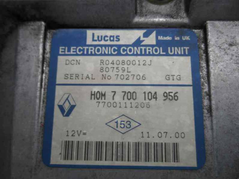 CENTRALITA MOTOR UCE RENAULT KANGOO 2000 1.9 D (64 CV)