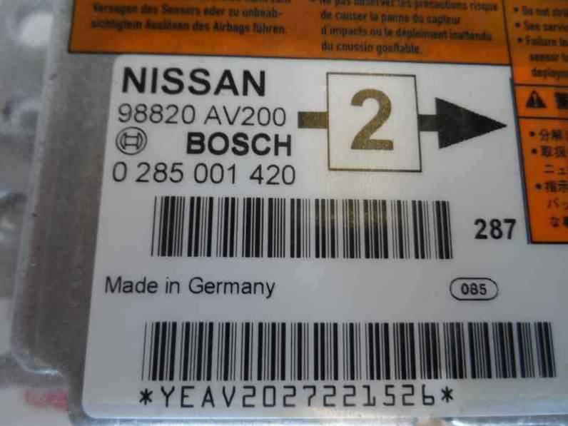 CENTRALITA AIRBAG NISSAN PRIMERA BERLINA 2003 2.2 16V TURBODIESEL (126 CV)