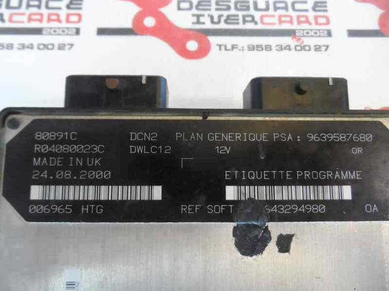 CENTRALITA MOTOR UCE CITROEN XSARA BERLINA 2000 1.9 D (69 CV)