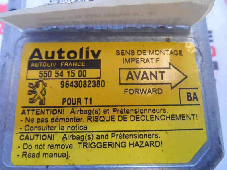 CENTRALITA AIRBAG PEUGEOT 206 4 TRG 2000 1.4 (75 CV)