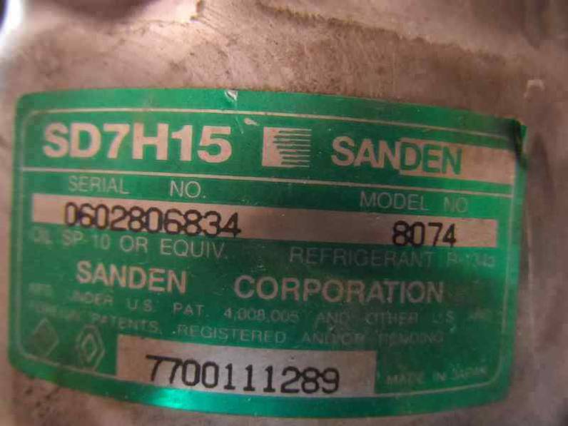 COMPRESOR AIRE ACONDICIONADO RENAULT LAGUNA 1998 1.8 (120 CV)