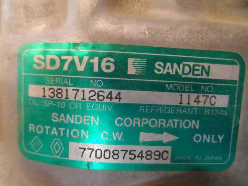 COMPRESOR AIRE ACONDICIONADO RENAULT CLIO II FASE II 2001 1.2 (75 CV)