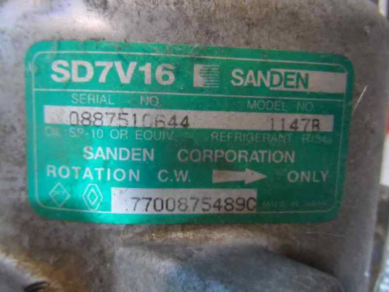 COMPRESOR AIRE ACONDICIONADO RENAULT CLIO I FASE I II 1998 1.2 (58 CV)