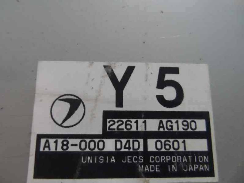 CENTRALITA MOTOR UCE SUBARU LEGACY BERL FAMILIAR B12 2001 2.5 16V (156 CV)