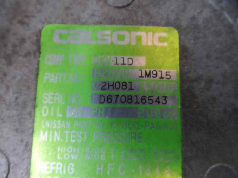 COMPRESOR AIRE ACONDICIONADO NISSAN ALMERA 1995 2.0 D (75 CV)