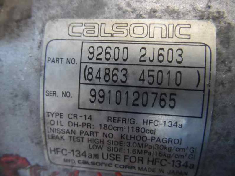 COMPRESOR AIRE ACONDICIONADO NISSAN PRIMERA BERLINA 1996 2.0 TURBODIESEL (90 CV)