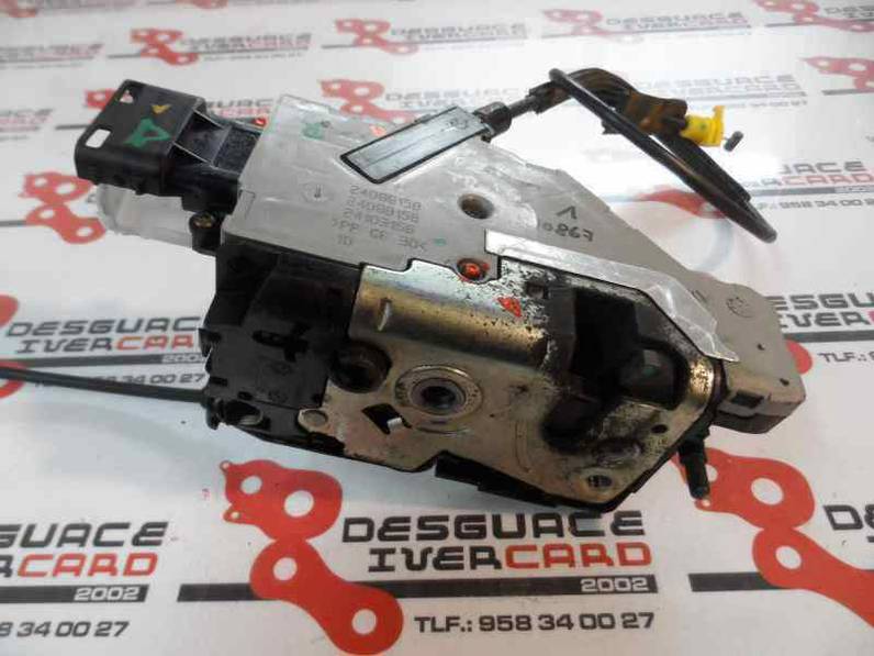 CERRADURA PUERTA TRASERA DERECHA PEUGEOT 207 2007 1.6 16V HDI (90 CV)