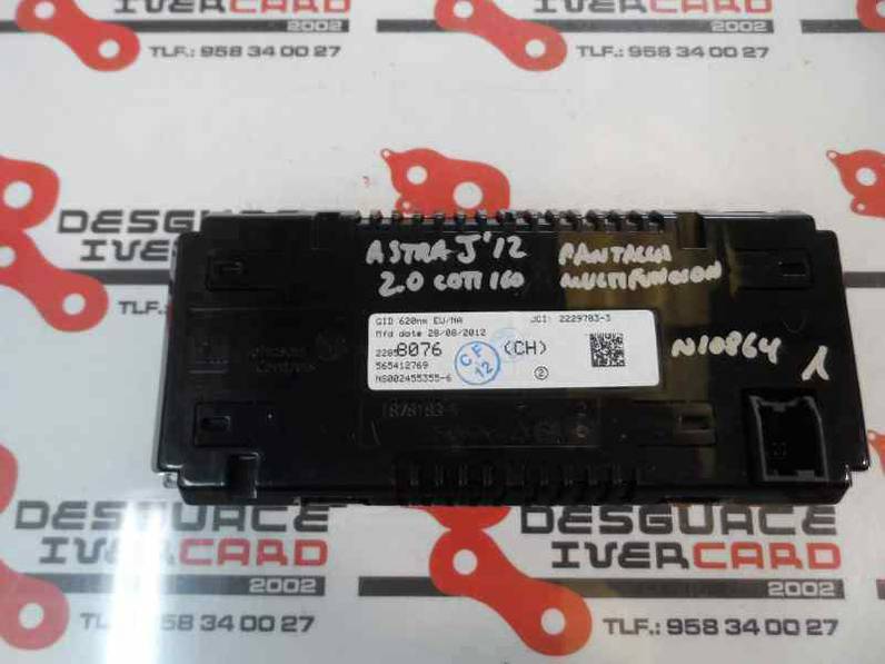 PANTALLA MULTIFUNCION OPEL ASTRA J LIM 2012 2.0 16V CDTI (165 CV)
