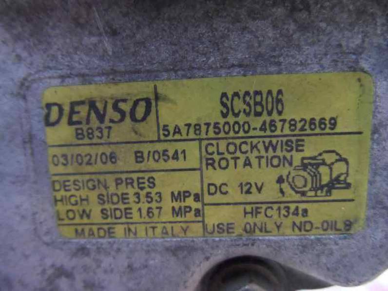 COMPRESOR AIRE ACONDICIONADO FIAT PUNTO BERLINA 1999 1.2 16V (80 CV)