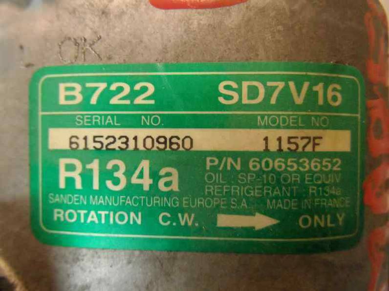 COMPRESOR AIRE ACONDICIONADO FIAT MAREA BERLINA 1996 1.9 JTD (105 CV)