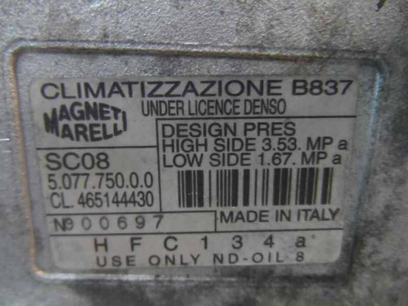 COMPRESOR AIRE ACONDICIONADO FIAT PUNTO BERLINA 1996 1.2 (60 CV)