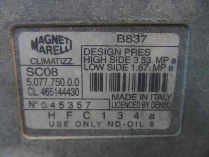 COMPRESOR AIRE ACONDICIONADO FIAT PUNTO BERL 1993 1.4 (131 CV)