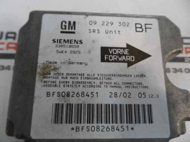 CENTRALITA AIRBAG OPEL ASTRA G BERLINA 2002 2.0 DTI (101 CV)