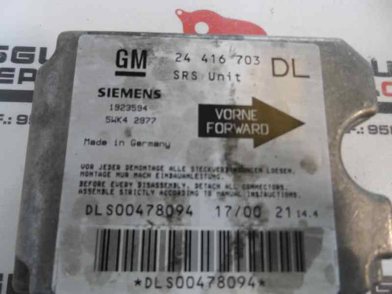 CENTRALITA AIRBAG OPEL ASTRA G BERLINA 2000 2.0 DTI (101 CV)