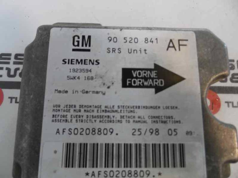 CENTRALITA AIRBAG OPEL ASTRA G BERLINA 1998 1.6 (75 CV)