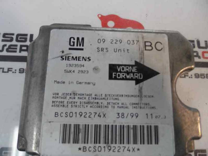 CENTRALITA AIRBAG OPEL ASTRA G CARAVAN 1999 1.7 TURBODIESEL (68 CV)