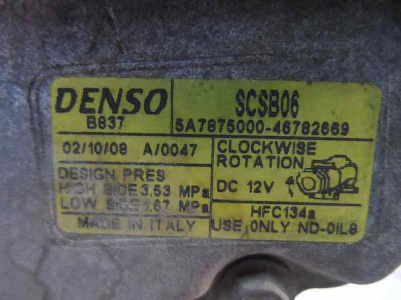 COMPRESOR AIRE ACONDICIONADO FIAT PUNTO BERLINA 1999 1.2 (60 CV)