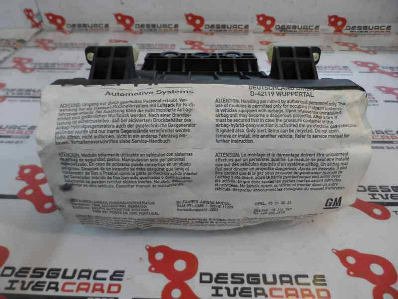 AIRBAG DELANTERO DERECHO OPEL MERIVA 2003 1.6 (87 CV)