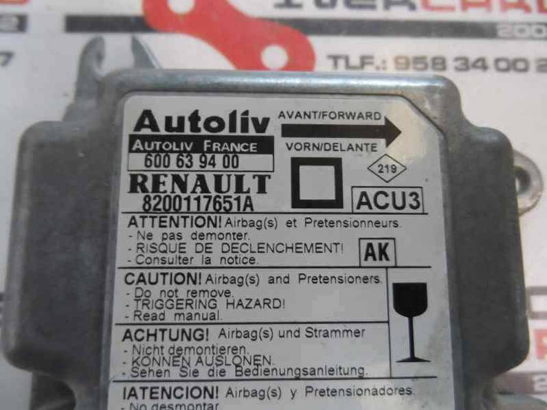 CENTRALITA AIRBAG RENAULT MEGANE I FASE 2 BERLINA 2001 1.9 DTI D (80 CV)