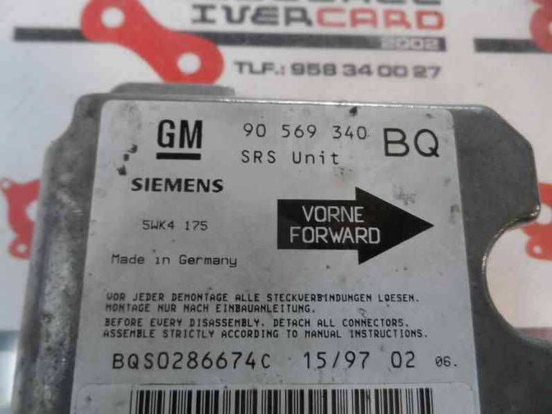 CENTRALITA AIRBAG OPEL VECTRA B BERLINA 1995