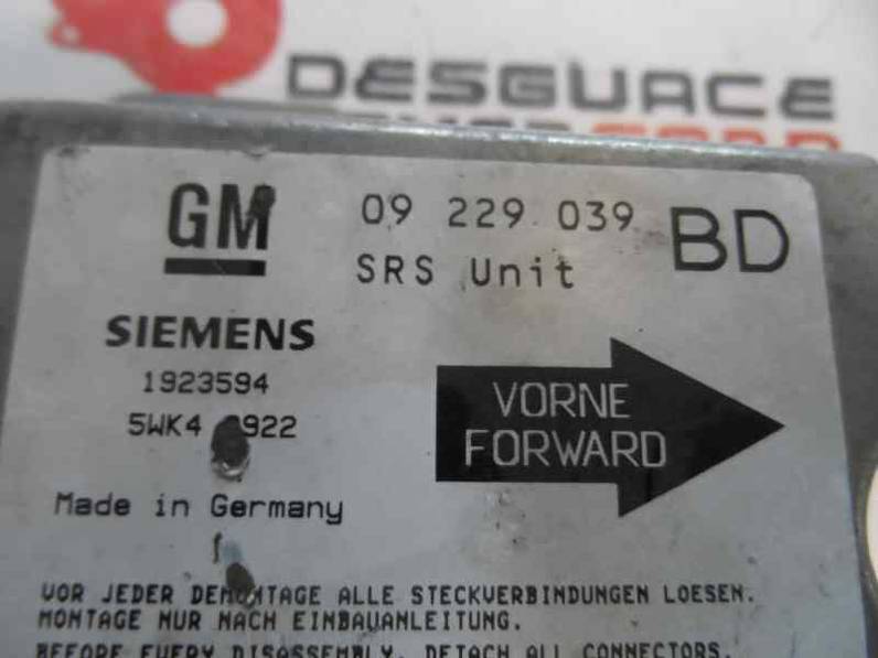 CENTRALITA AIRBAG OPEL VECTRA B BERLINA 1995 2.0 DTI (101 CV)