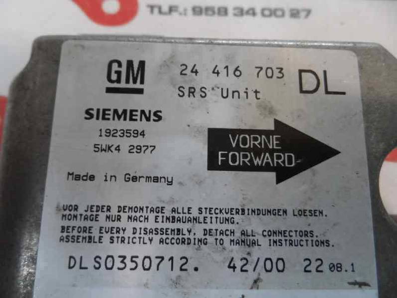 CENTRALITA AIRBAG OPEL ASTRA G BERLINA 1998