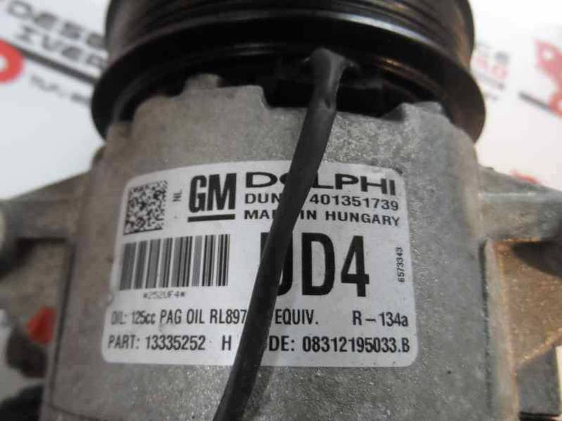 COMPRESOR AIRE ACONDICIONADO OPEL ASTRA J LIM 2012 2.0 16V CDTI (165 CV)