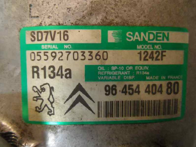 COMPRESOR AIRE ACONDICIONADO CITROEN C5 BERLINA 2004 1.8 (116 CV)