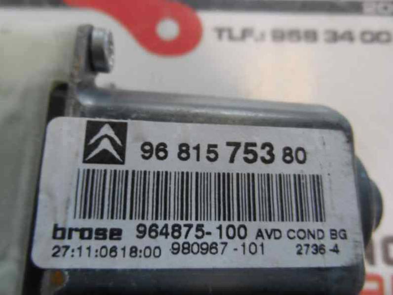 MOTOR ELEVALUNAS DELANTERO DERECHO CITROEN C4 BERLINA 2007 1.6 16V (109 CV)