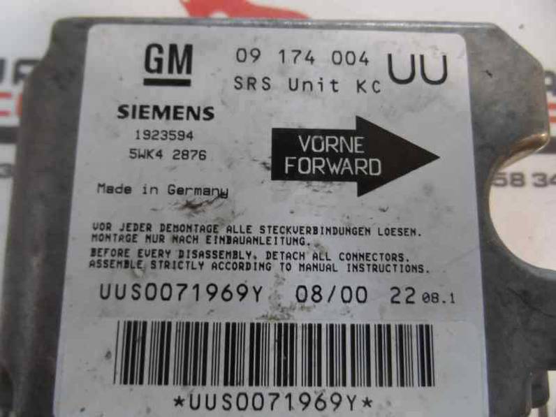 CENTRALITA AIRBAG OPEL ASTRA G BERLINA 2000 2.0 DTI (101 CV)