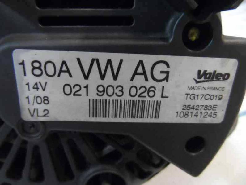 ALTERNADOR VOLKSWAGEN PASSAT VARIANT 2008 2.0 TDI (140 CV)