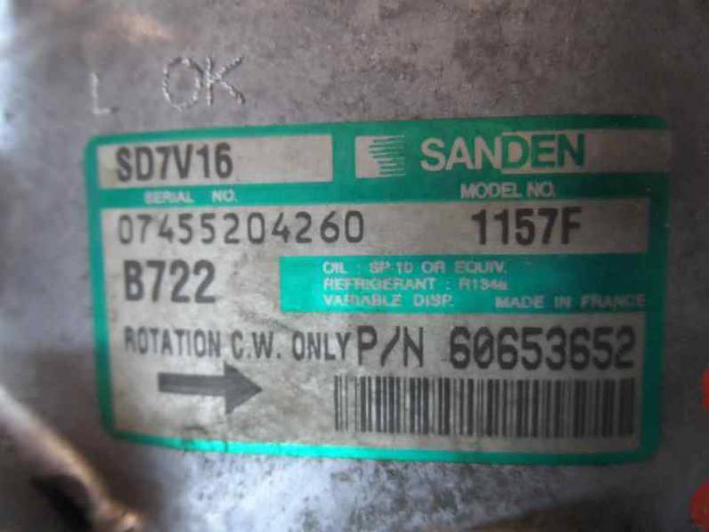 COMPRESOR AIRE ACONDICIONADO ALFA ROMEO 147 2000 1.9 JTD (116 CV)