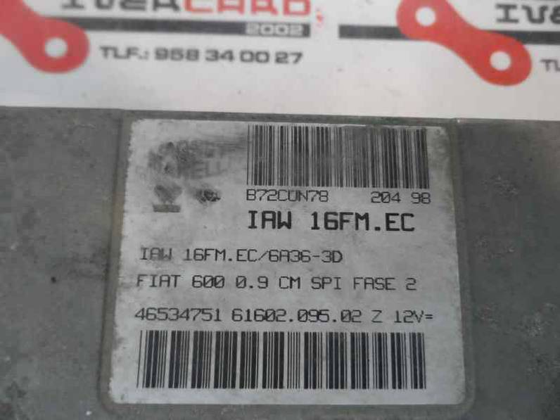 CENTRALITA MOTOR UCE FIAT SEICENTO 1999 0.9 (39 CV)